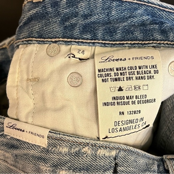 Lovers & Friends Dylan Boyfriend jeans shorts, distressed, color Harper, sz 24 - Picture 9 of 15